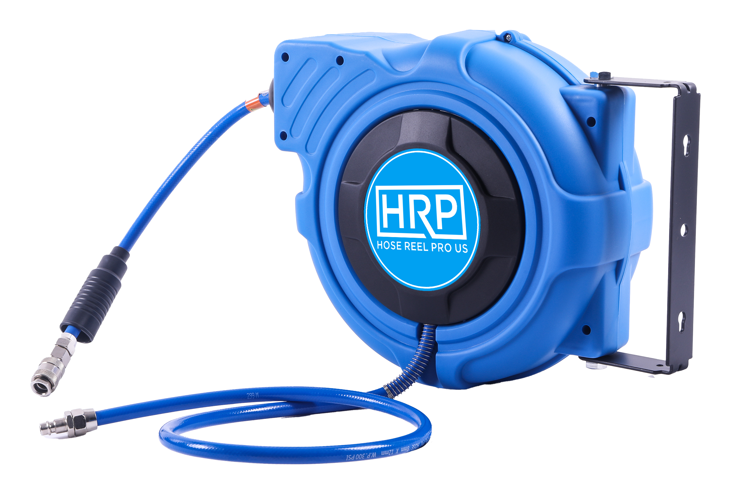 blue 65 ft air hose reel