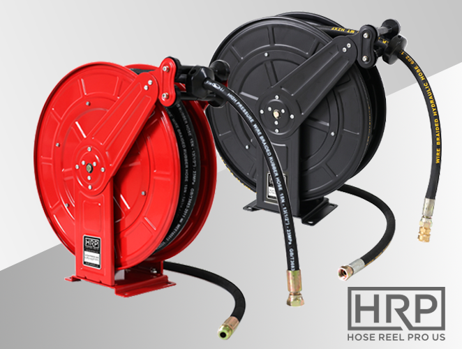 Black And Red High Pressure Hose Reel